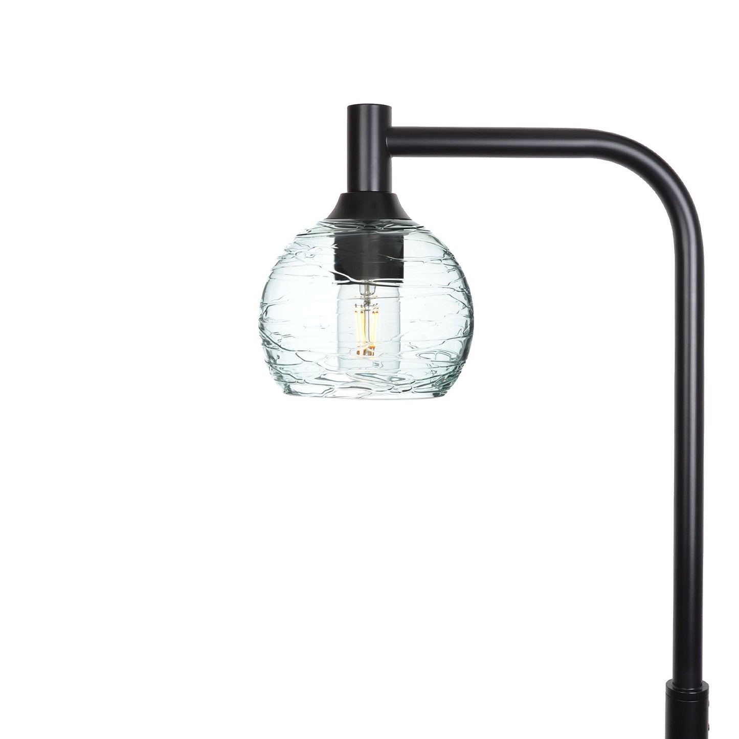 763 Spun: Floor Lamp-Glass-Bicycle Glass Co - Hotshop-Eco Clear-Matte Black-Bicycle Glass Co