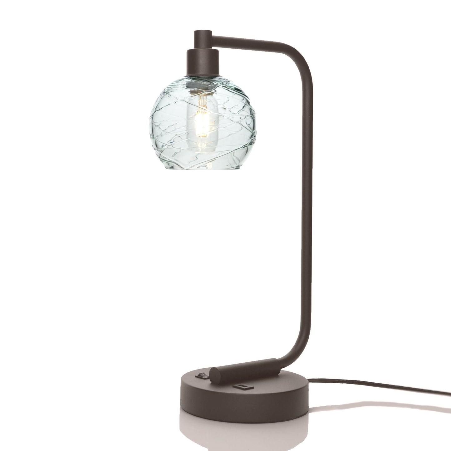 763 Spun: Table Lamp-Glass-Bicycle Glass Co - Hotshop-Eco Clear-Dark Bronze-Bicycle Glass Co