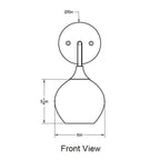 763 Spun: Wall Sconce-Glass-Bicycle Glass Co-Steel Blue-Bicycle Glass Co