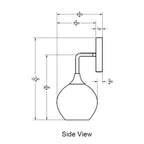 763 Spun: Wall Sconce-Glass-Bicycle Glass Co-Steel Blue-Bicycle Glass Co