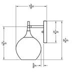 763 Swell: 2 Light Wall Vanity-Glass-Bicycle Glass Co - Hotshop-Slate Gray-Brushed Nickel-Bicycle Glass Co