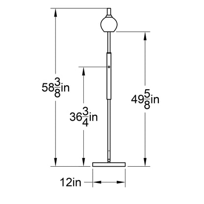 763 Swell: Floor Lamp-Glass-Bicycle Glass Co - Hotshop-Golden Amber-Brushed Nickel-Bicycle Glass Co