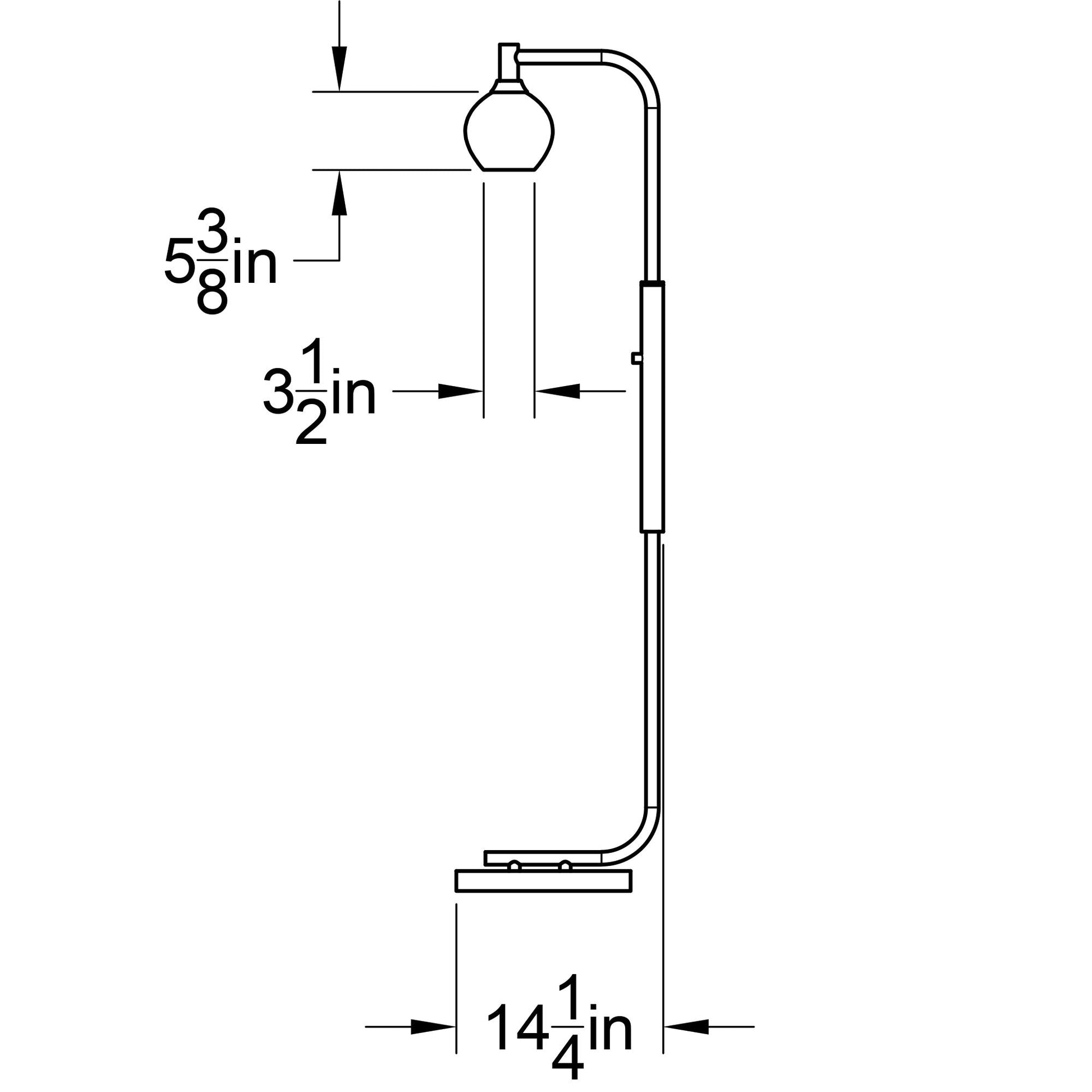 763 Swell: Floor Lamp-Glass-Bicycle Glass Co - Hotshop-Eco Clear-Brushed Nickel-Bicycle Glass Co