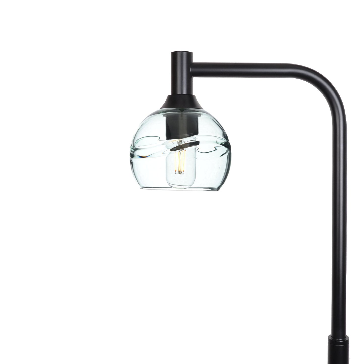 763 Swell: Floor Lamp-Glass-Bicycle Glass Co - Hotshop-Eco Clear-Matte Black-Bicycle Glass Co