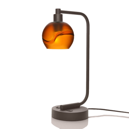 763 Table Lamp-Glass-Bicycle Glass Co - Hotshop-Lunar-Steel Blue-Brushed Nickel-Bicycle Glass Co