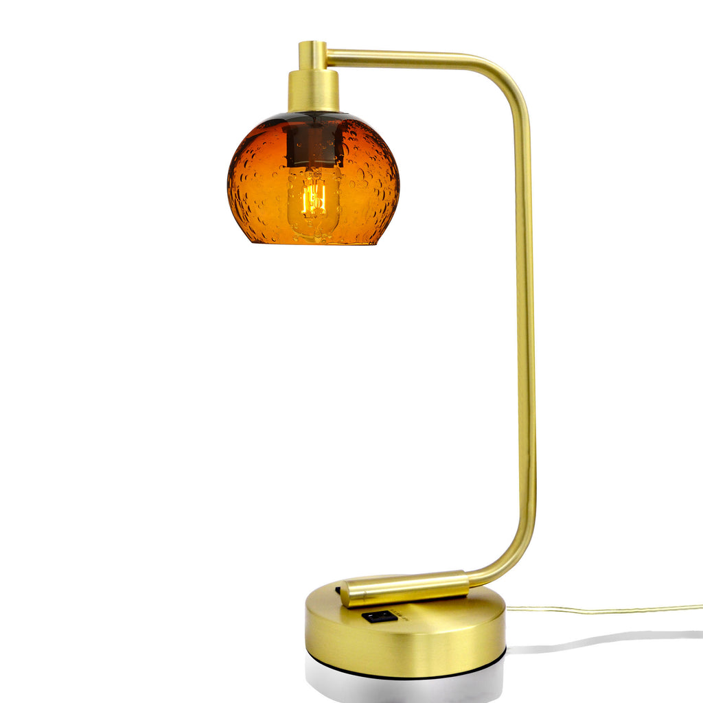 763 Table Lamp-Glass-Bicycle Glass Co - Hotshop-Lunar-Steel Blue-Brushed Nickel-Bicycle Glass Co