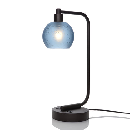 763 Table Lamp-Glass-Bicycle Glass Co - Hotshop-Celestial-Steel Blue-Dark Bronze-Bicycle Glass Co