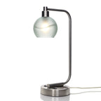 763 Table Lamp-Glass-Bicycle Glass Co - Hotshop-Glacial-Eco Clear-Brushed Nickel-Bicycle Glass Co