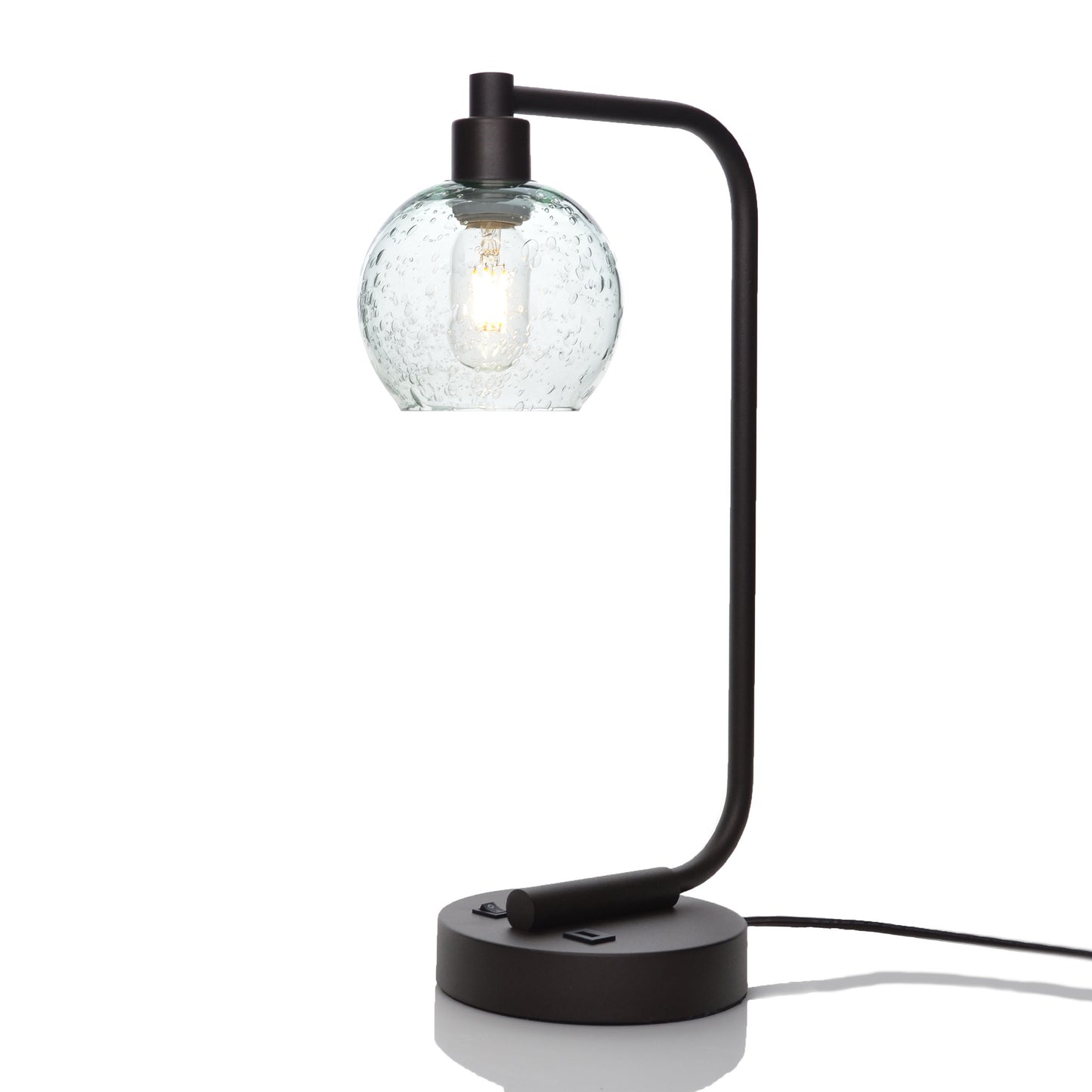 763 Table Lamp-Glass-Bicycle Glass Co - Hotshop-Lunar-Eco Clear-Dark Bronze-Bicycle Glass Co