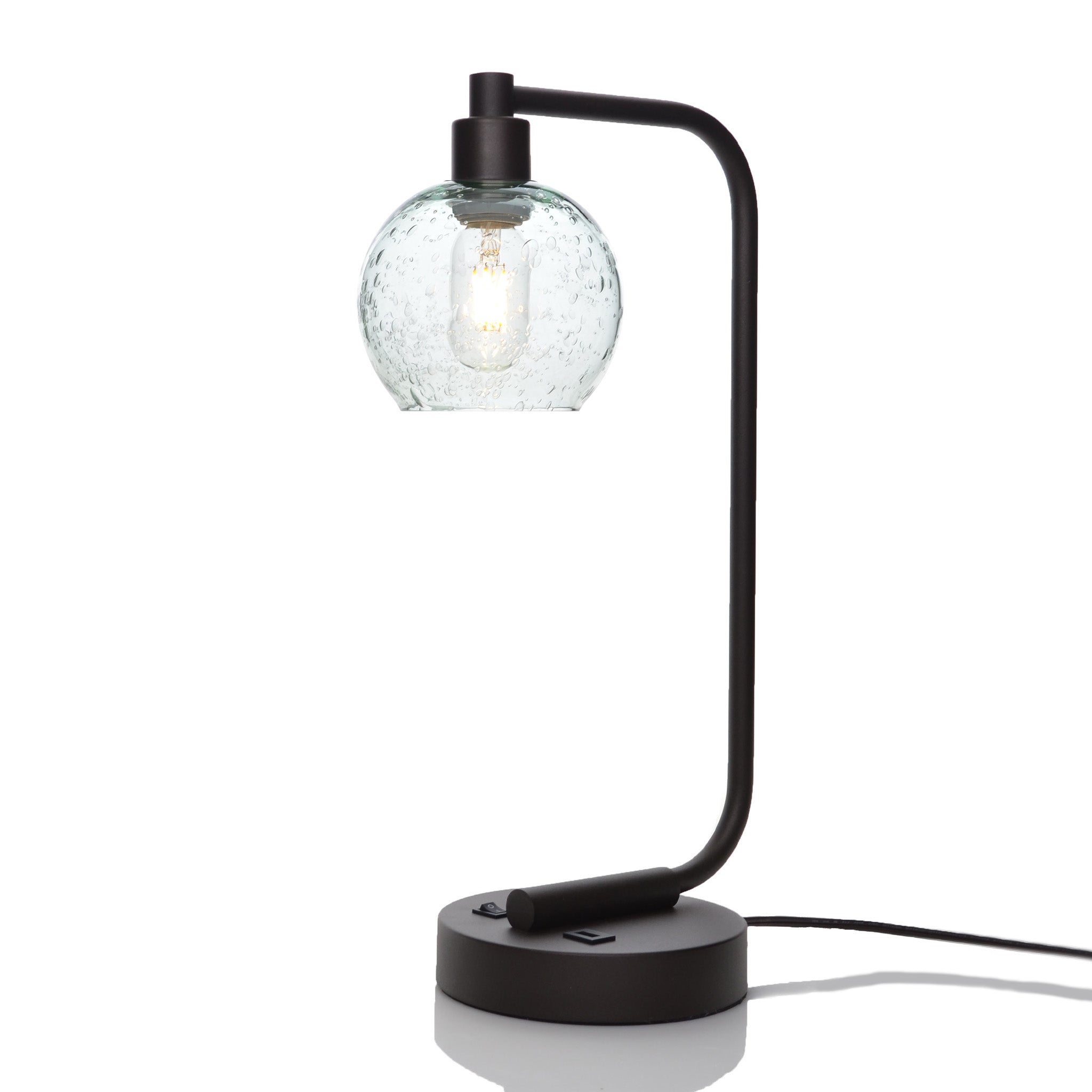 763 Table Lamp-Glass-Bicycle Glass Co - Hotshop-Lunar-Eco Clear-Dark Bronze-Bicycle Glass Co