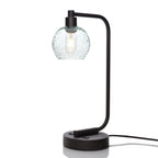 763 Table Lamp-Glass-Bicycle Glass Co - Hotshop-Lunar-Eco Clear-Matte Black-Bicycle Glass Co