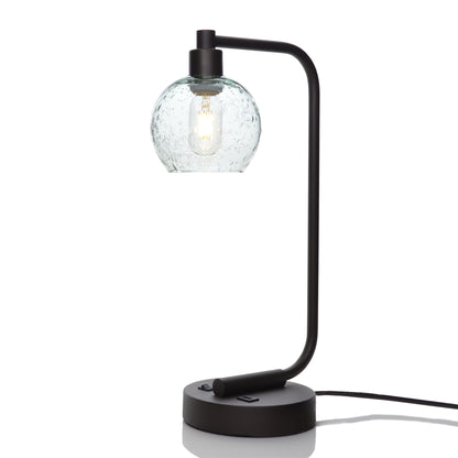 763 Table Lamp-Glass-Bicycle Glass Co - Hotshop-Lunar-Eco Clear-Matte Black-Bicycle Glass Co
