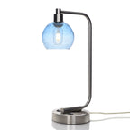 763 Table Lamp-Glass-Bicycle Glass Co - Hotshop-Lunar-Steel Blue-Brushed Nickel-Bicycle Glass Co