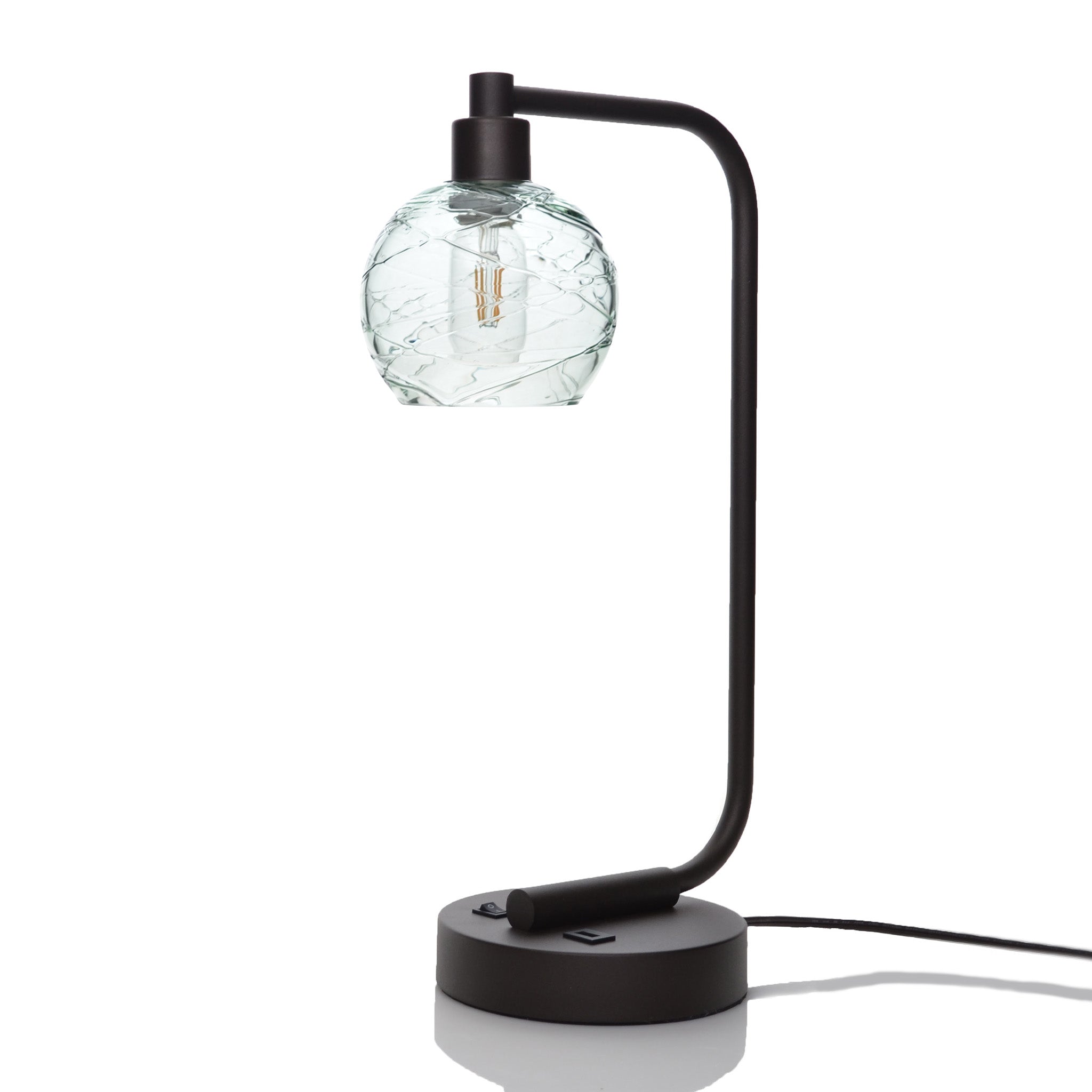763 Table Lamp-Glass-Bicycle Glass Co - Hotshop-Spun-Eco Clear-Dark Bronze-Bicycle Glass Co