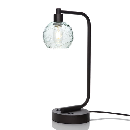 763 Table Lamp-Glass-Bicycle Glass Co - Hotshop-Spun-Eco Clear-Matte Black-Bicycle Glass Co