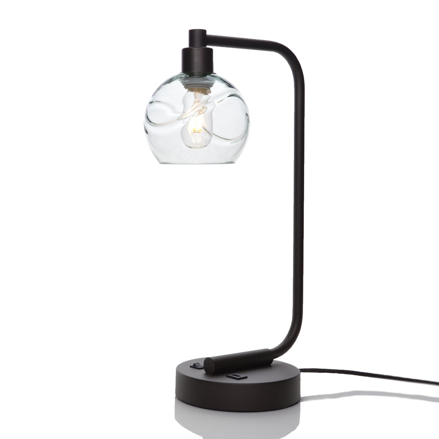 763 Table Lamp-Glass-Bicycle Glass Co - Hotshop-Swell-Eco Clear-Dark Bronze-Bicycle Glass Co
