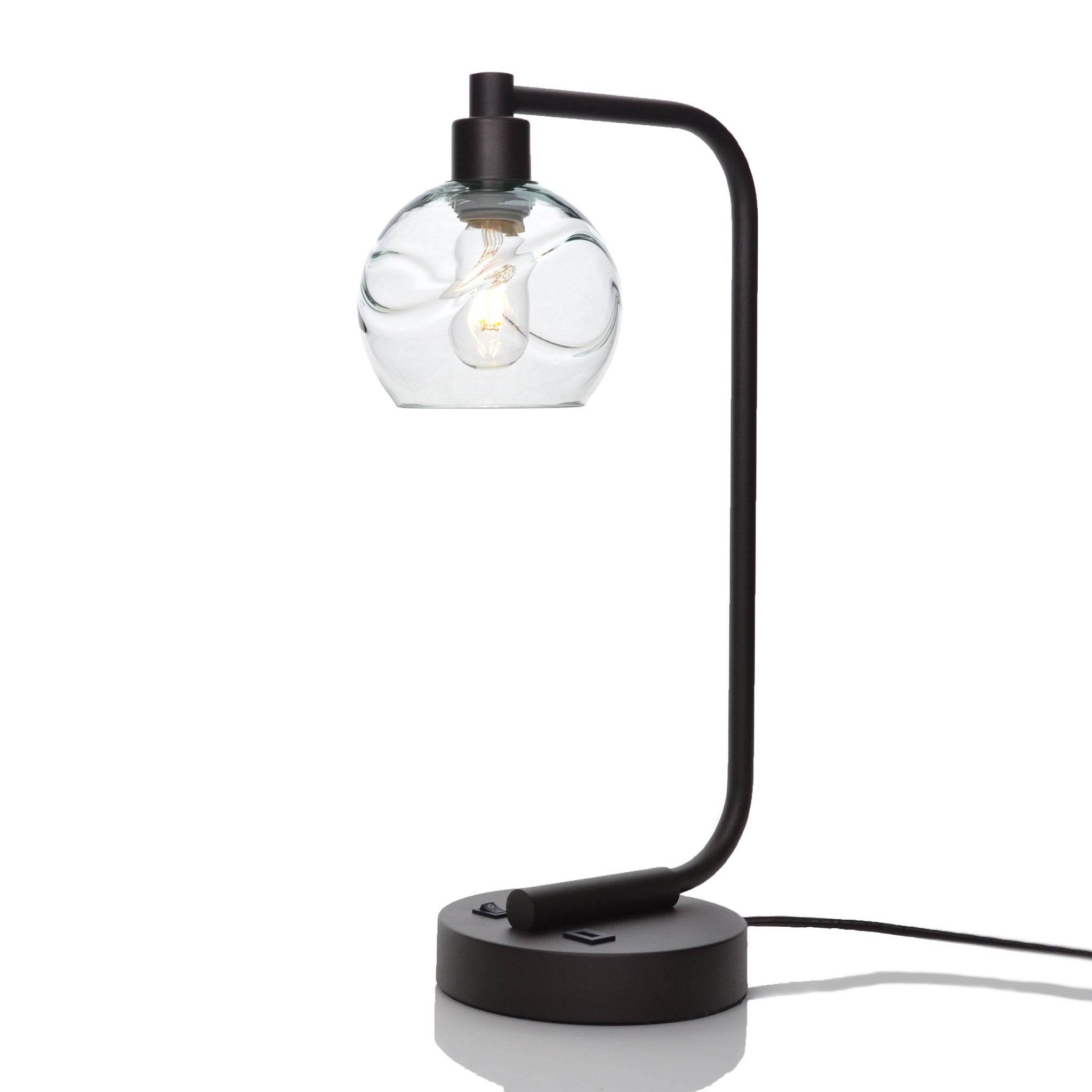 763 Table Lamp-Glass-Bicycle Glass Co - Hotshop-Swell-Eco Clear-Dark Bronze-Bicycle Glass Co