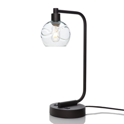 763 Table Lamp-Glass-Bicycle Glass Co - Hotshop-Swell-Eco Clear-Matte Black-Bicycle Glass Co