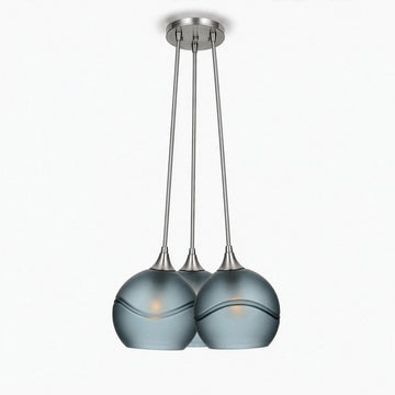 Brushed Nickel - 4ft Cord / Glacial / Slate Gray