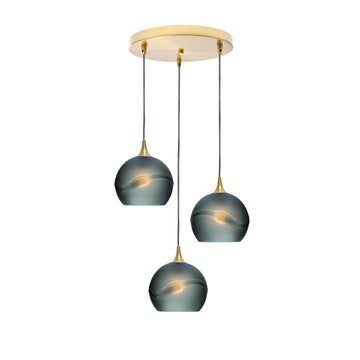 Polished Brass - 4ft Cord / Glacial / Slate Gray