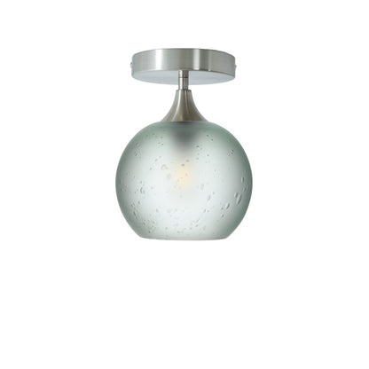 767 Celestial: Semi Flush Light-Glass-Bicycle Glass Co-Eco Clear-Brushed Nickel-Bicycle Glass Co