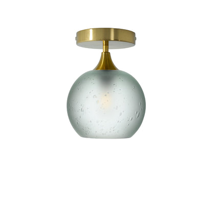 767 Celestial: Semi Flush Light-Glass-Bicycle Glass Co-Eco Clear-Polished Brass-Bicycle Glass Co