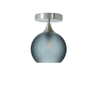 767 Celestial: Semi Flush Light-Glass-Bicycle Glass Co-Slate Gray-Brushed Nickel-Bicycle Glass Co