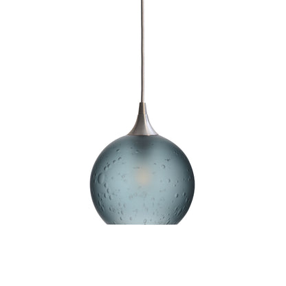 767 Celestial: Single Pendant Light-Pendant Lighting-Bicycle Glass Co - Hotshop-Steel Blue-Antique Bronze-Bicycle Glass Co