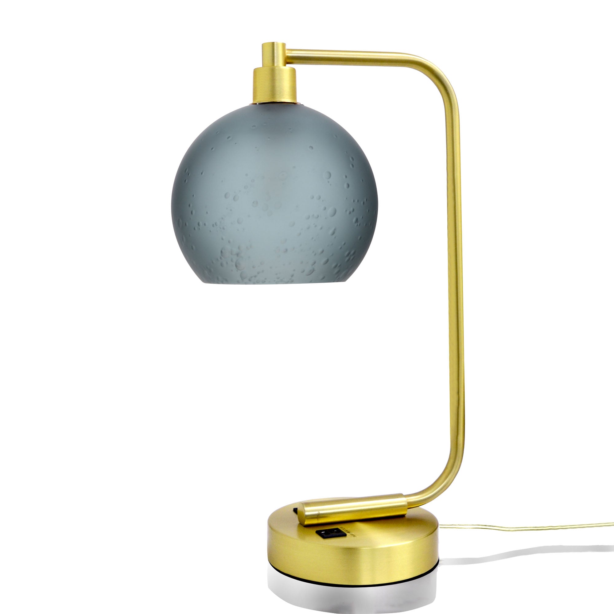 767 Celestial: Table Lamp-Glass-Bicycle Glass Co - Hotshop-Steel Blue-Brushed Color-Bicycle Glass Co