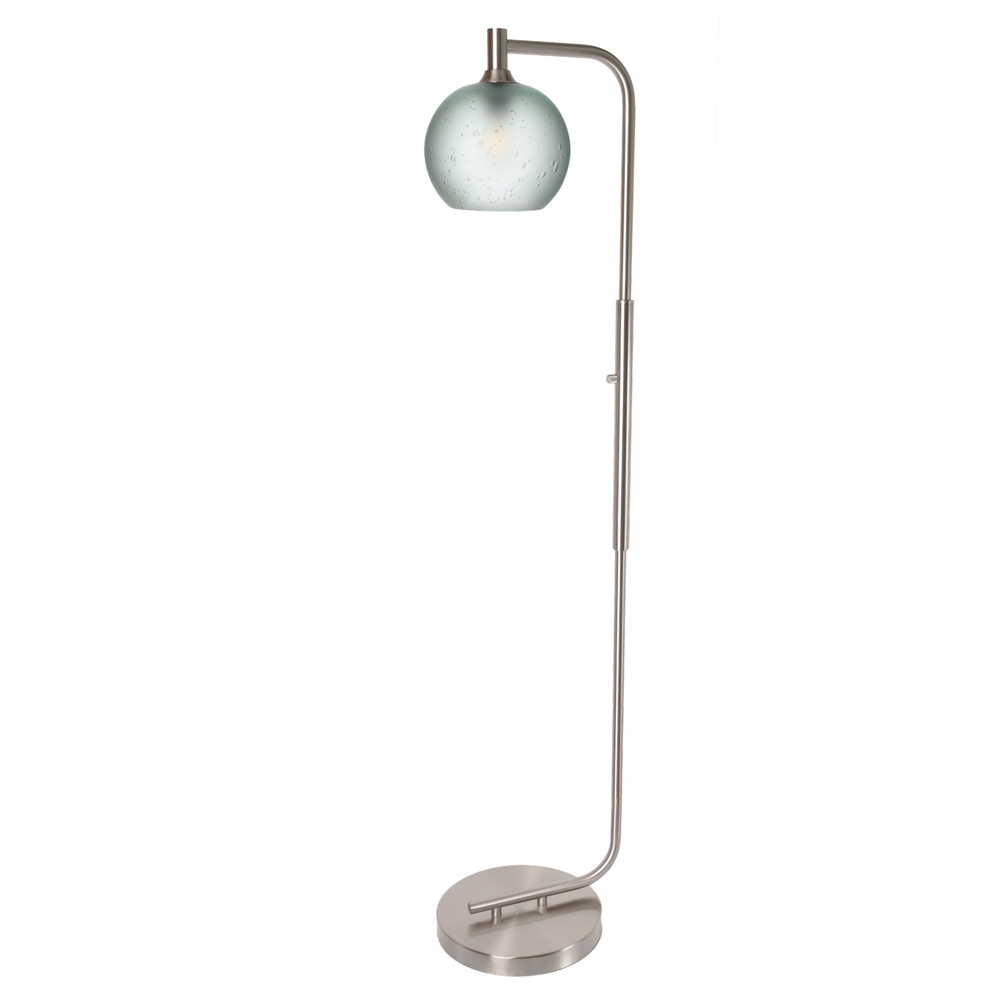 767 Floor Lamp-Glass-Bicycle Glass Co - Hotshop-Lunar-Steel Blue-Brushed Nickel-Bicycle Glass Co