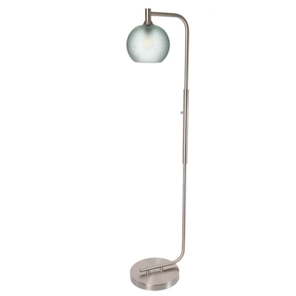767 Floor Lamp-Glass-Bicycle Glass Co - Hotshop-Lunar-Steel Blue-Brushed Nickel-Bicycle Glass Co