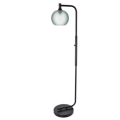 767 Floor Lamp-Glass-Bicycle Glass Co - Hotshop-Lunar-Steel Blue-Brushed Nickel-Bicycle Glass Co