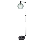 767 Floor Lamp-Glass-Bicycle Glass Co - Hotshop-Lunar-Steel Blue-Brushed Nickel-Bicycle Glass Co