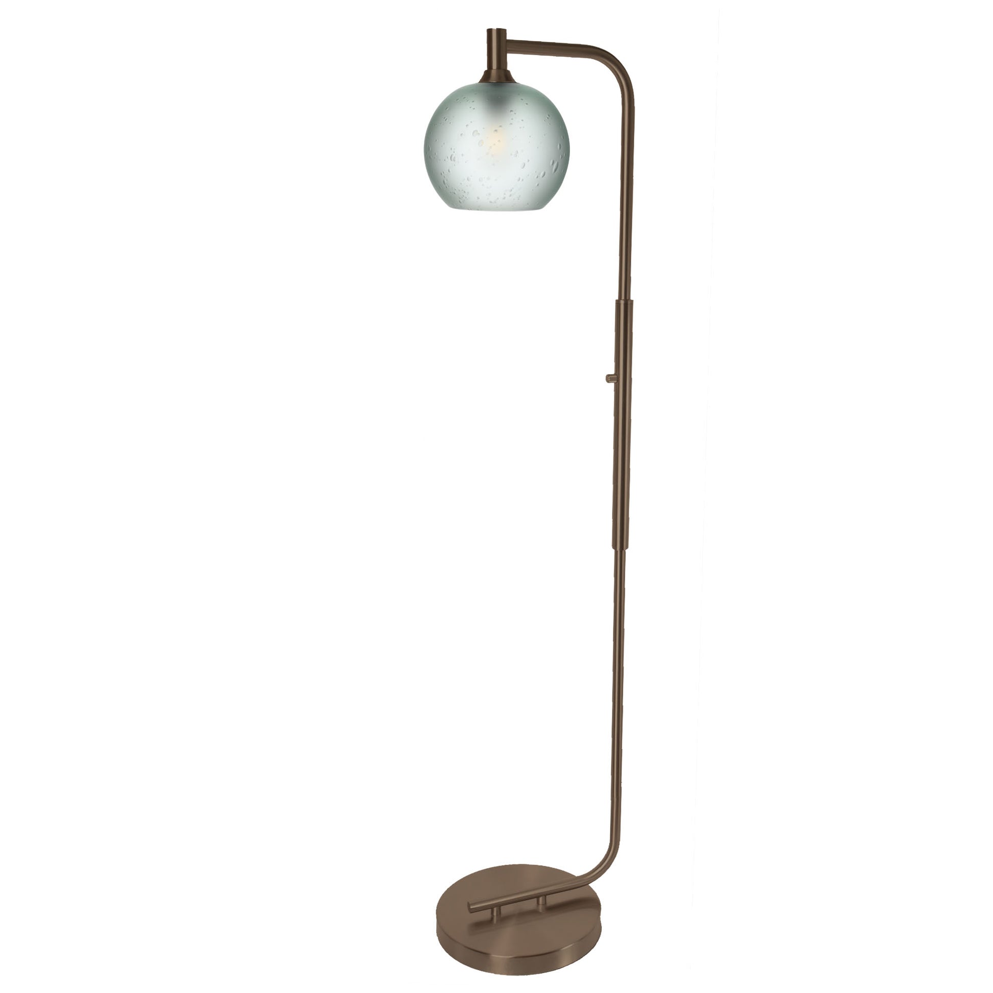 767 Floor Lamp-Glass-Bicycle Glass Co - Hotshop-Lunar-Steel Blue-Brushed Nickel-Bicycle Glass Co