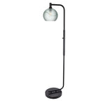 767 Floor Lamp-Glass-Bicycle Glass Co - Hotshop-Lunar-Steel Blue-Brushed Nickel-Bicycle Glass Co