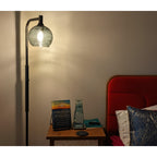 767 Floor Lamp-Glass-Bicycle Glass Co - Hotshop-Lunar-Steel Blue-Brushed Nickel-Bicycle Glass Co