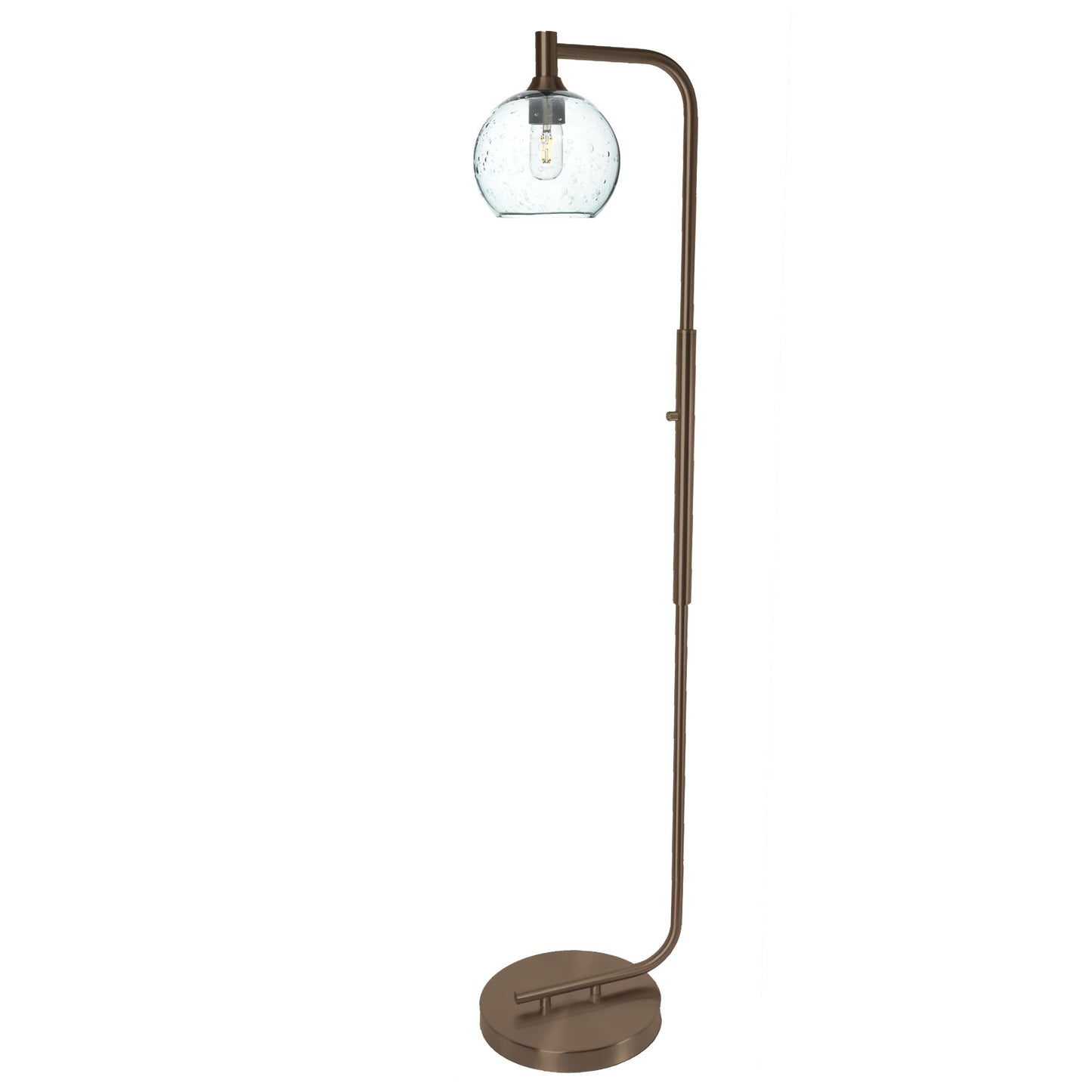 767 Floor Lamp-Glass-Bicycle Glass Co - Hotshop-Lunar-Steel Blue-Brushed Nickel-Bicycle Glass Co