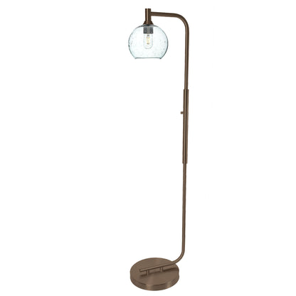 767 Floor Lamp-Glass-Bicycle Glass Co - Hotshop-Lunar-Steel Blue-Brushed Nickel-Bicycle Glass Co