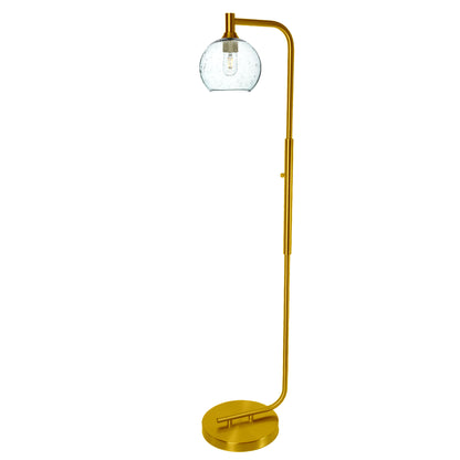 767 Floor Lamp-Glass-Bicycle Glass Co - Hotshop-Lunar-Steel Blue-Brushed Nickel-Bicycle Glass Co