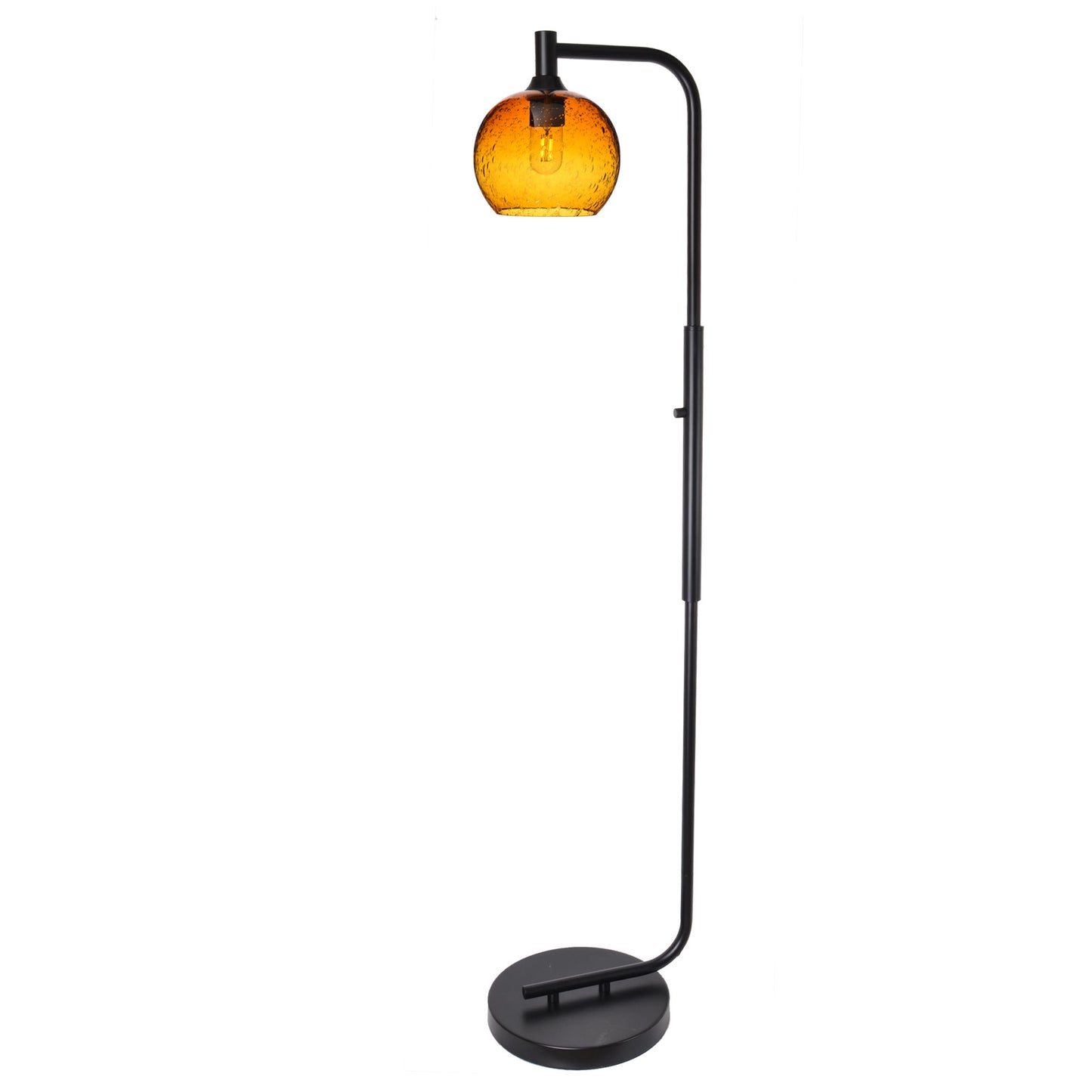 767 Floor Lamp-Glass-Bicycle Glass Co - Hotshop-Lunar-Steel Blue-Brushed Nickel-Bicycle Glass Co