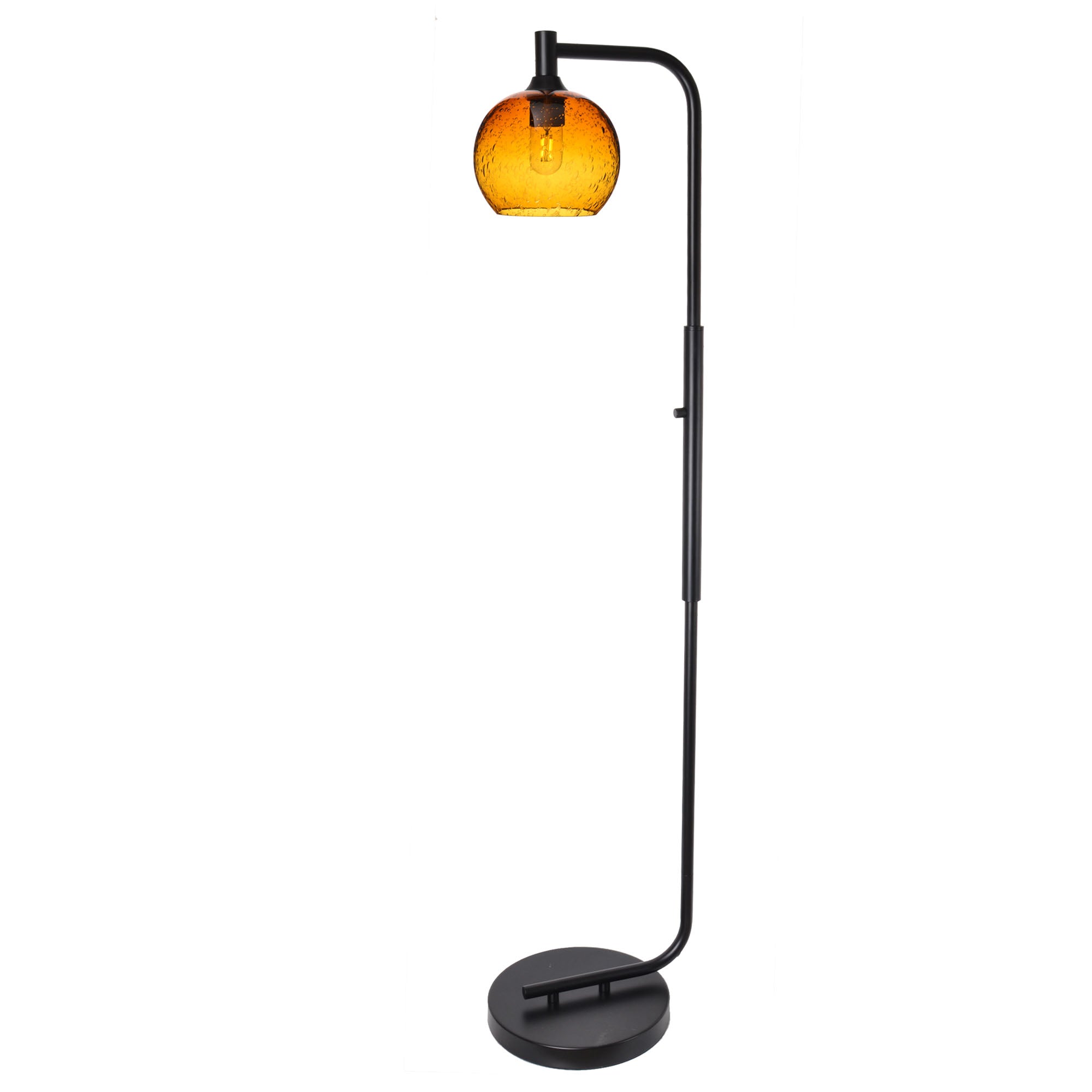 767 Floor Lamp-Glass-Bicycle Glass Co - Hotshop-Lunar-Steel Blue-Brushed Nickel-Bicycle Glass Co