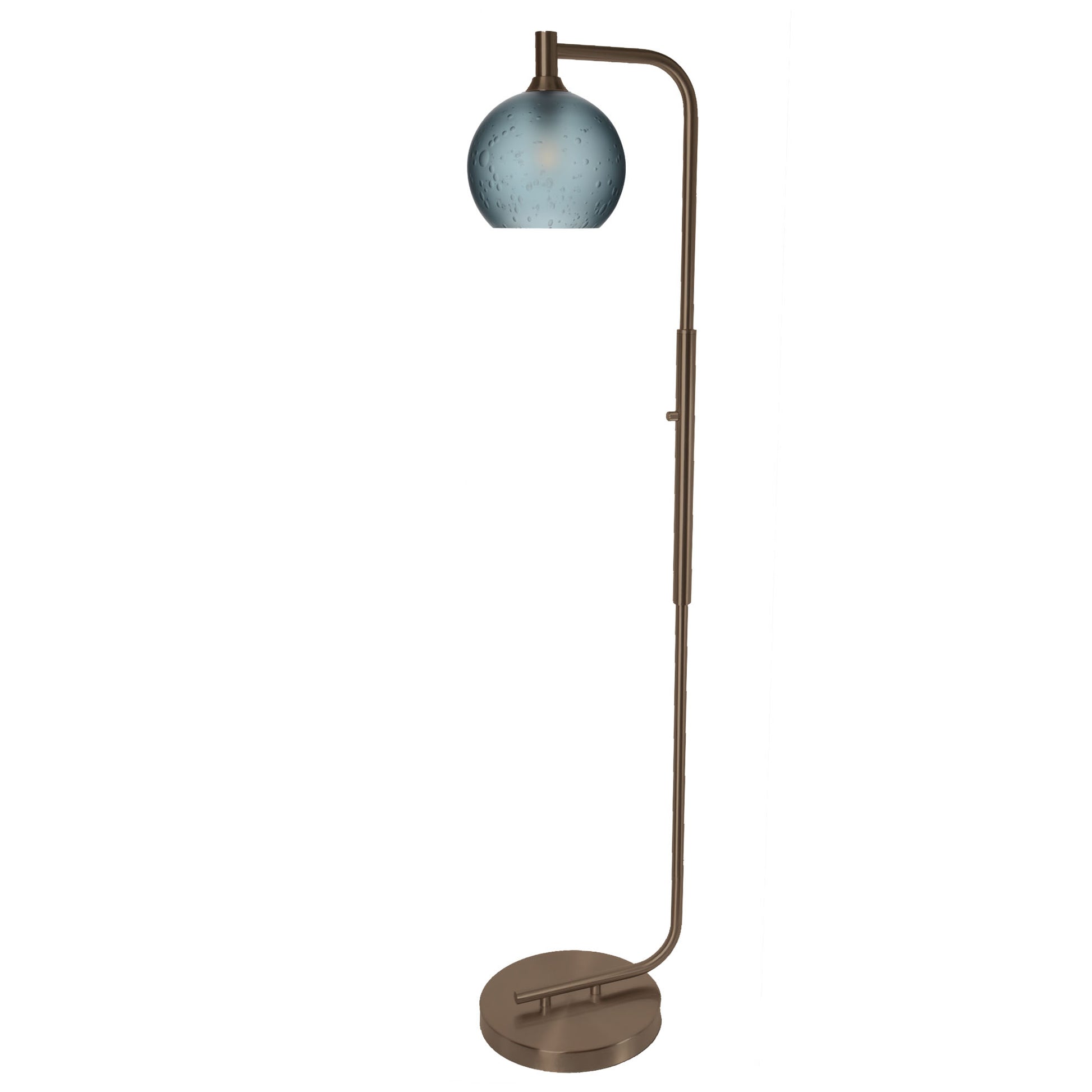 767 Floor Lamp-Glass-Bicycle Glass Co - Hotshop-Lunar-Steel Blue-Brushed Nickel-Bicycle Glass Co