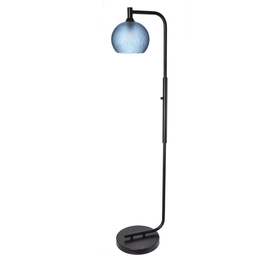 767 Floor Lamp-Glass-Bicycle Glass Co - Hotshop-Lunar-Steel Blue-Brushed Nickel-Bicycle Glass Co