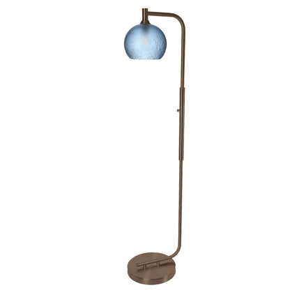 767 Floor Lamp-Glass-Bicycle Glass Co - Hotshop-Lunar-Steel Blue-Brushed Nickel-Bicycle Glass Co