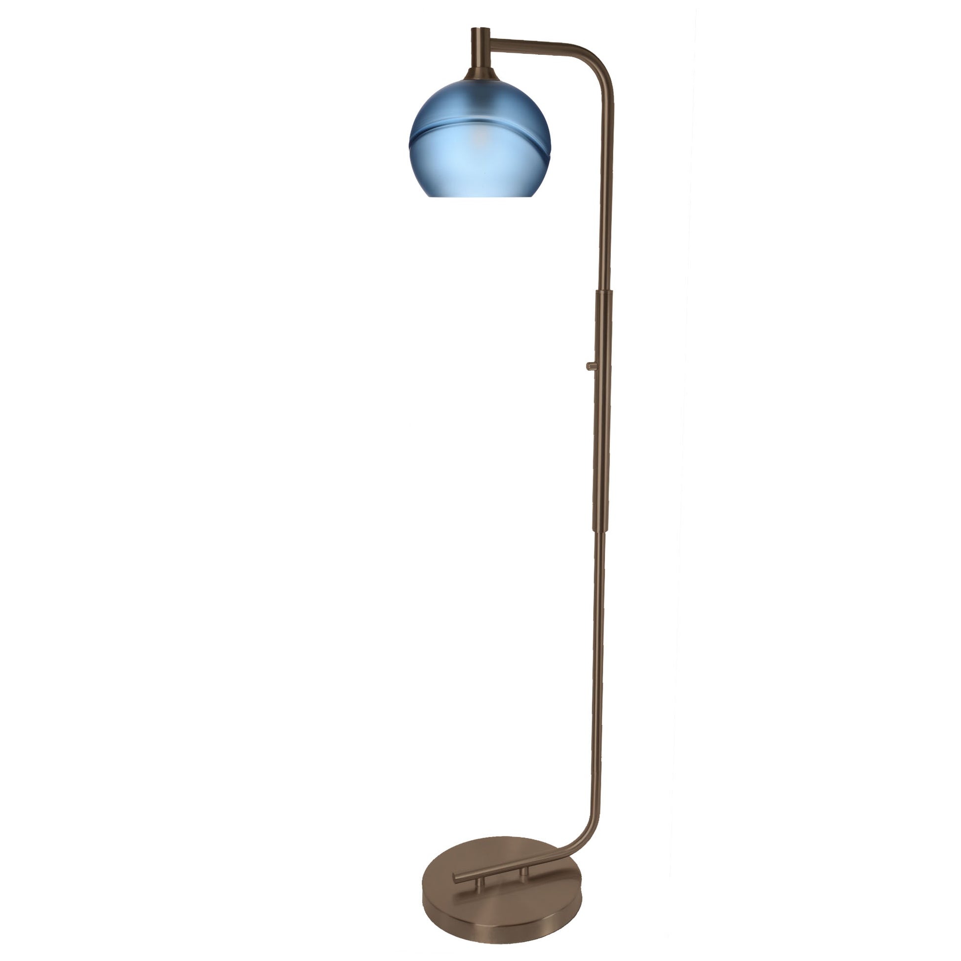 767 Floor Lamp-Glass-Bicycle Glass Co - Hotshop-Lunar-Steel Blue-Brushed Nickel-Bicycle Glass Co