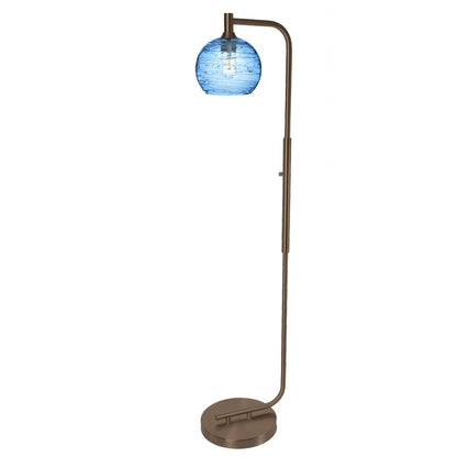 767 Floor Lamp-Glass-Bicycle Glass Co - Hotshop-Lunar-Steel Blue-Brushed Nickel-Bicycle Glass Co