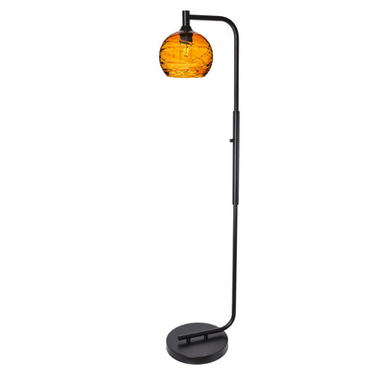 767 Floor Lamp-Glass-Bicycle Glass Co - Hotshop-Lunar-Steel Blue-Brushed Nickel-Bicycle Glass Co