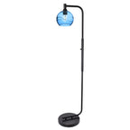 767 Floor Lamp-Glass-Bicycle Glass Co - Hotshop-Lunar-Steel Blue-Brushed Nickel-Bicycle Glass Co