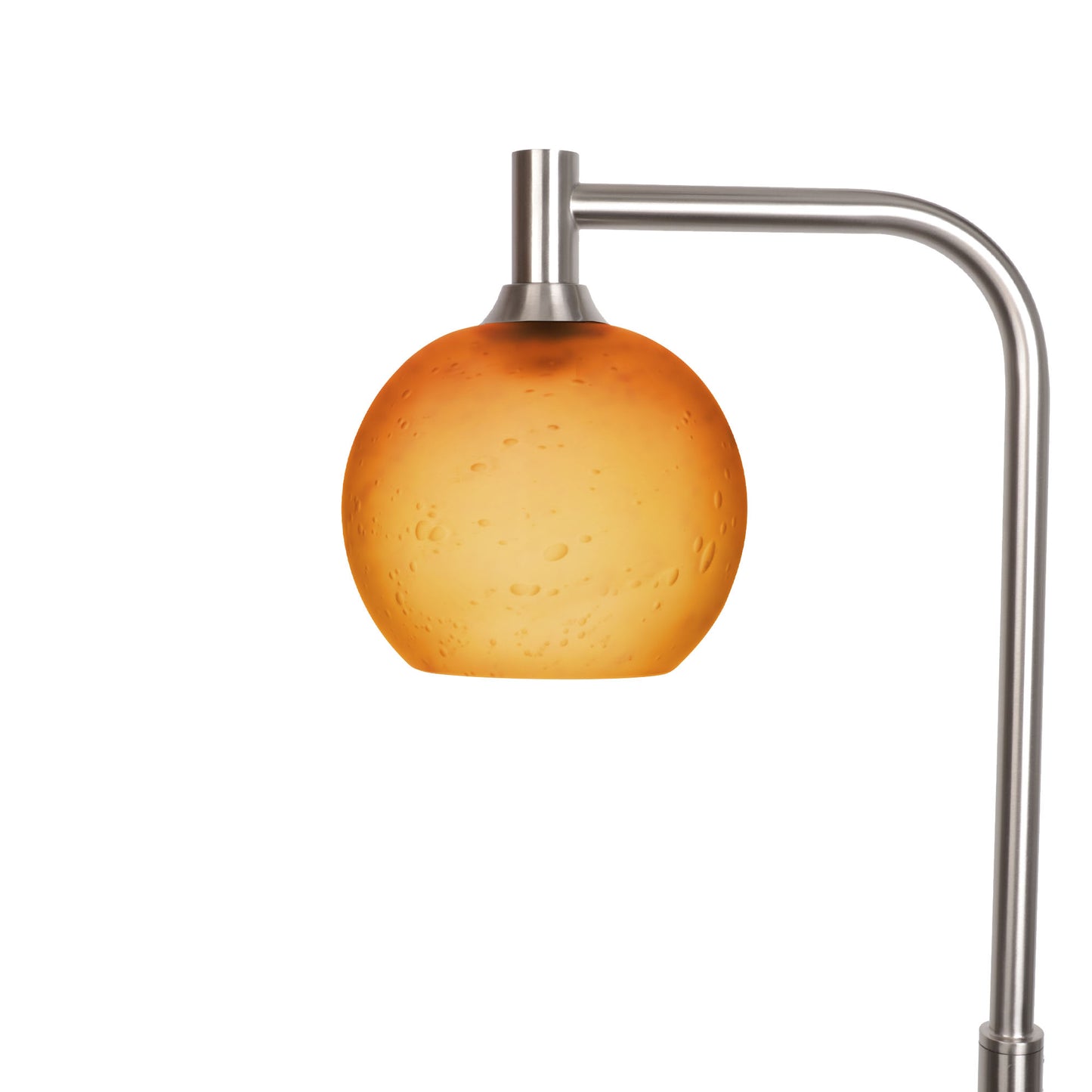 767 Floor Lamp-Glass-Bicycle Glass Co - Hotshop-Celestial-Golden Amber-Brushed Nickel-Bicycle Glass Co