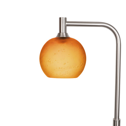 767 Floor Lamp-Glass-Bicycle Glass Co - Hotshop-Celestial-Golden Amber-Brushed Nickel-Bicycle Glass Co